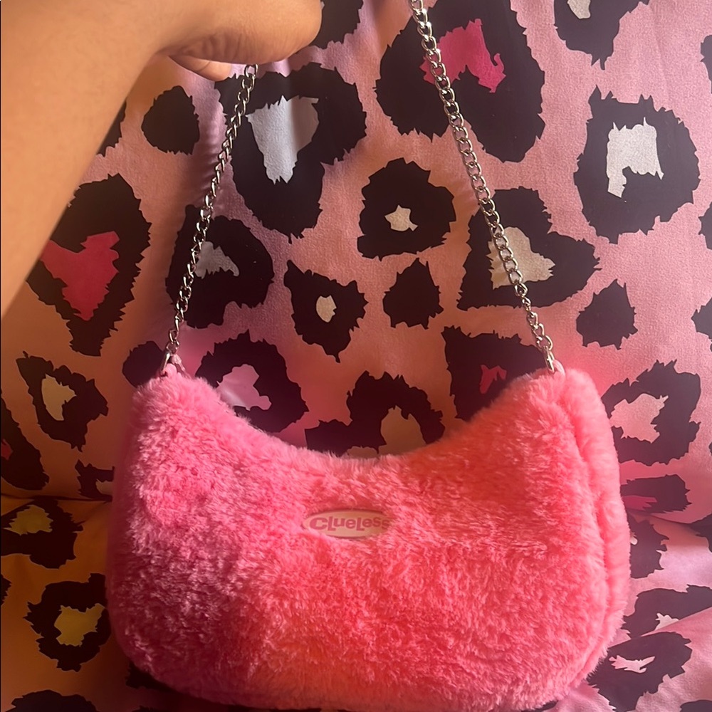 Pink Clueless x Walmart Furry Shoulder Bag